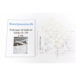 DSB Kulvogn til kulkran. 2 stk