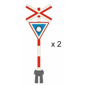  Overk�rselssignal m/kryds for enkeltspor u/klokke