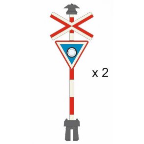  Overk�rselssignal m/kryds for enkeltspor m/klokke