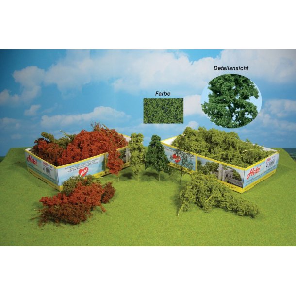 L�vtr�er og buske, 15 stykker mellemgr�nne