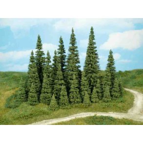 7 stk. Grantrer. Hjde 7 til 11 cm