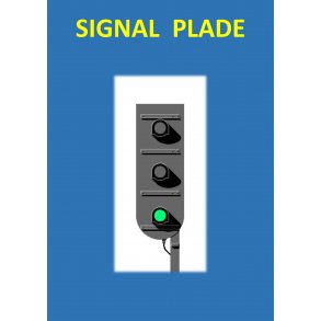 Fremskudt signal ( Forsignal ) med 3 lanterner