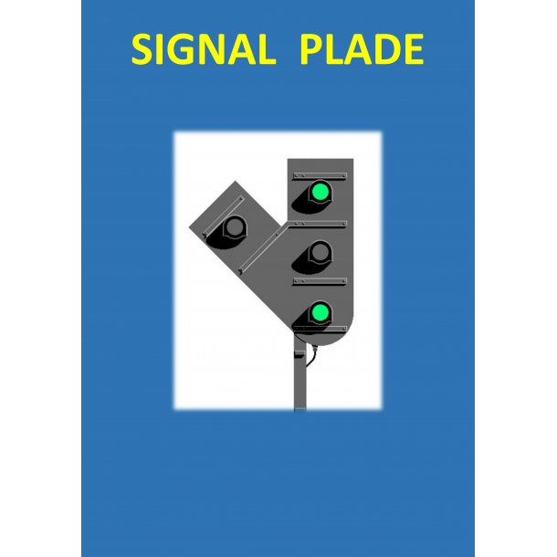 Fremskudt signal ( Forsignal ) med 3+1 lanterner, "Venstre forgrening"