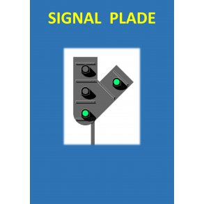 Fremskudt signal ( Forsignal ) med 3+1 lanterner, 
