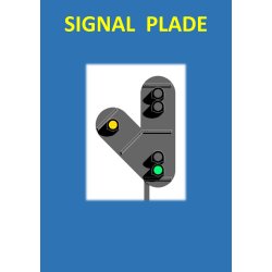 Indkrsels signal med 4+1 lanterner, "Venstre forgrening"