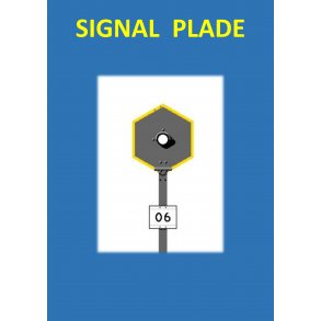 Krontrol signal, sekskantede med 1 lanterne