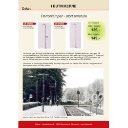 Perronlampe moderne type (langt amatur) m/hjtaler