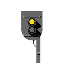 Forsignal med 2 lanterner. komplet