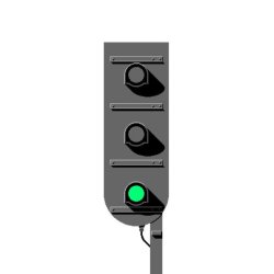 Forsignal med 3 lanterner. komplet