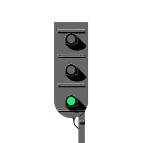 Forsignal med 3 lanterner. komplet