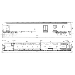 DSB P "UIC" Postvogn. Nummervariant.