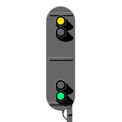 Indkrsels signal med 4 lanterner. komplet