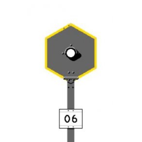 Kontrol signal, sekskantede med 1 lanterne. komplet