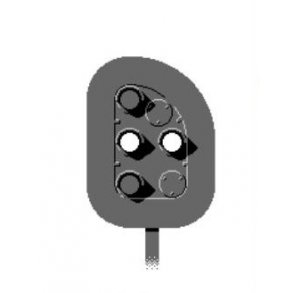 Perron krsels signal ( PU ) med 4 lanterner. komplet