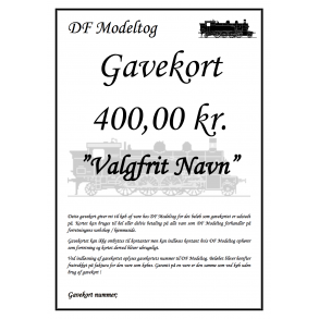 Gavekort p 400,00 kr.