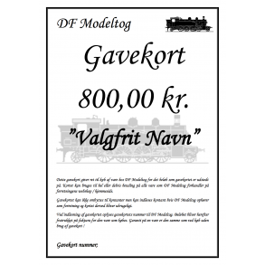 Gavekort p 800,00 kr.