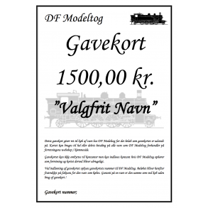 Gavekort p 1500,00 kr.